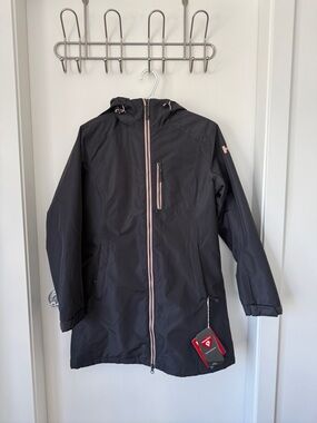 Helly Hansen Black Shell Jacket with Pink Accent